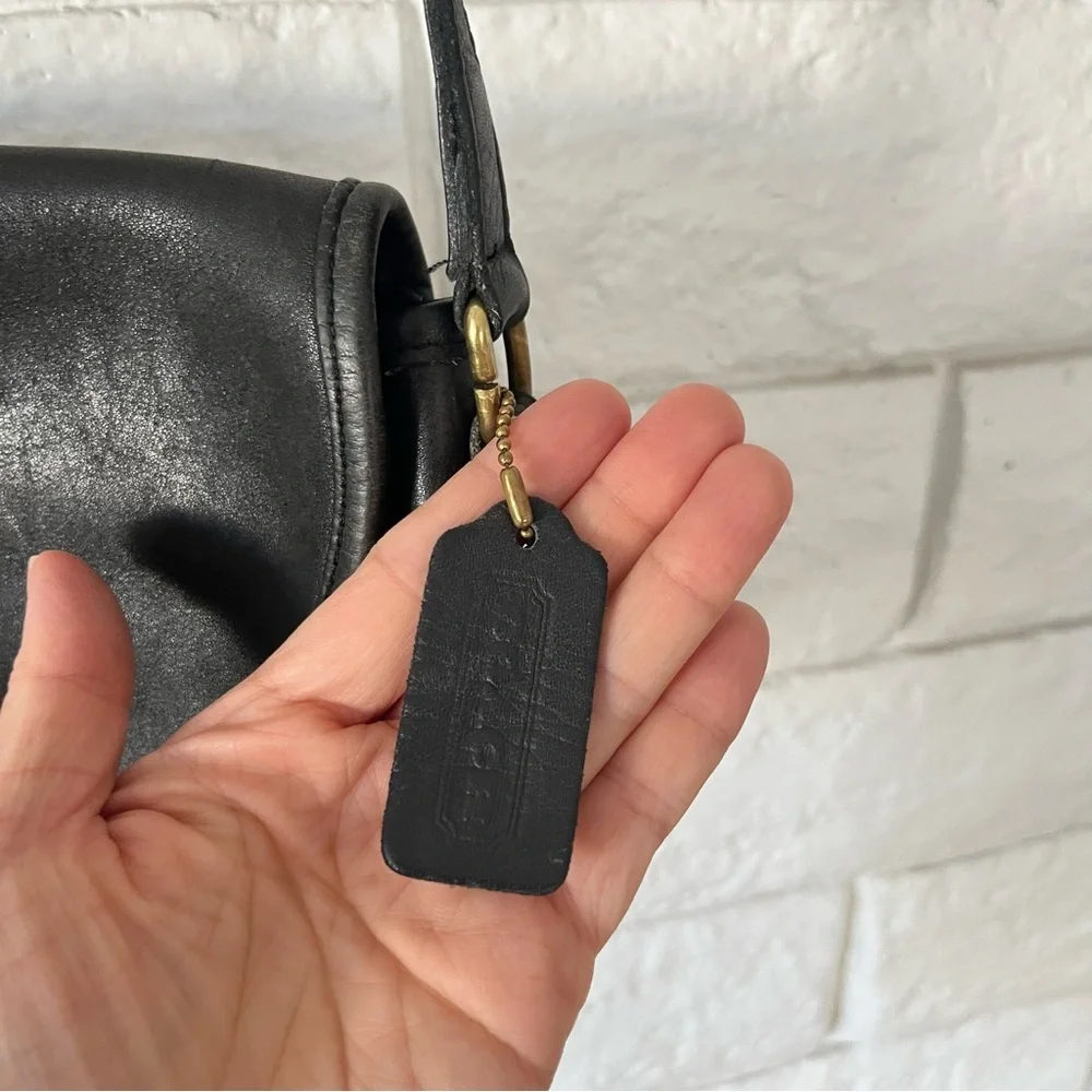 Vintage Coach Watson Bag Style 9981 USA Made Black Leather Crossbody
